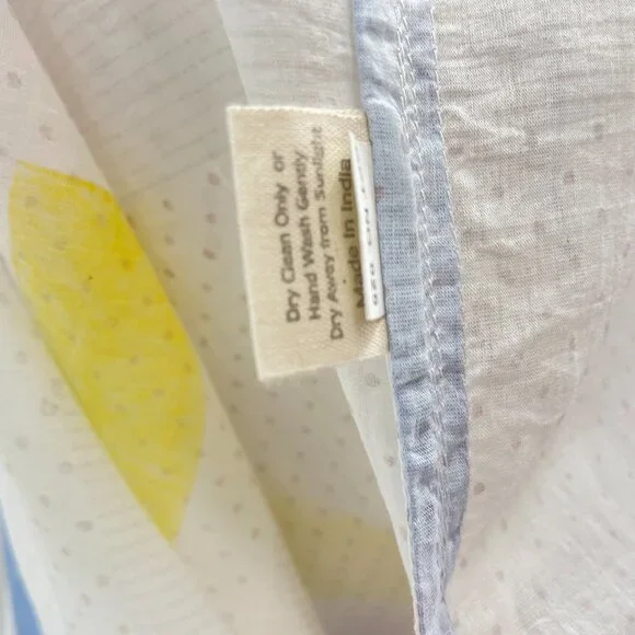 EKA India OS Cotton Silk Tent Dress Geometric Watercolor Print Lagenlook Art - Picture 8 of 9